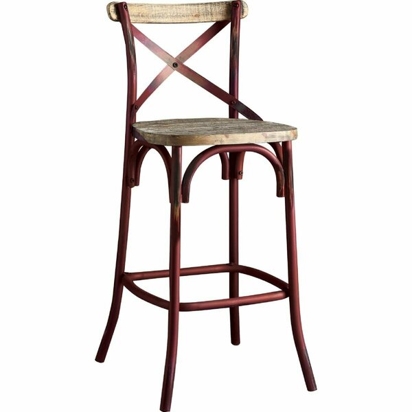 Acme Furniture Industry Zaire Bar Chair, Antique Red 96808